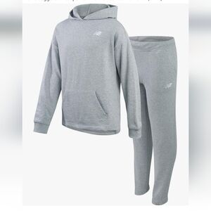 New Balance Grey Hoodie and Joggers Set, Size 7/8